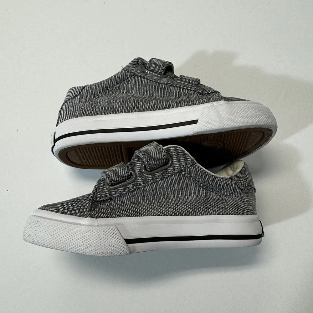 Polo Ralph Lauren Gray Velcro Sneakers Size 6.5